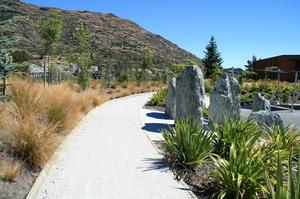 Award-winning landscape design at Queenstown's Remarkables Primary School by Baxter Design Group.